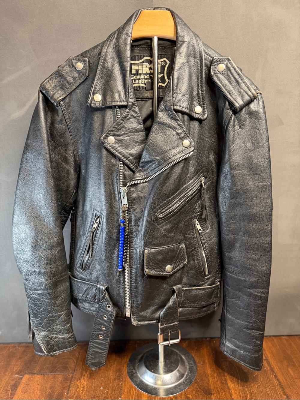 Men's Black Genuine Leather Biker Jacket - Classic Bomber Style